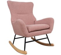 Šūpuļkrēsls Home4you Romy, 80x69x96cm, Rozā (65428)