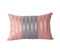 Dekoratīvais Spilvens Home4You GREY & ROSE 60x40cm, trīs svītras, rozā/pelēks/rozā, 100%poliesters (P0044844)