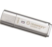USB Zibatmiņa Kingston IronKey Locker+ 50 3.2, 128GB, Sudraba (IKLP50/128GB)