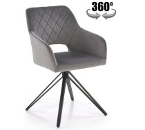 Virtuves Krēsls Halmar K535 52x50x86cm, Melns/Pelēks (V-CH-K/535-KR-POPIELATY)