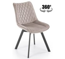 Virtuves Krēsls Halmar K520 47x46x80cm, Melns/Bēšs (V-CH-K/520-KR-BEŻOWY)