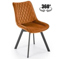Virtuves Krēsls Halmar K520 47x46x80cm, Melns/Oranžs (V-CH-K/520-KR-CYNAMONOWY)