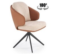 Virtuves Krēsls Halmar K554 50x54x81cm, Melns/Brūns (V-CH-K/554-KR-BRĄZOWY)