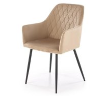 Virtuves Krēsls Halmar K558 48x46x86cm, Melns/Bēšs (V-CH-K/558-KR-BEŻOWY)