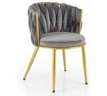 Virtuves Krēsls Halmar K517 48x40x79cm, Zelta/Pelēks (V-CH-K/517-KR-POPIELATY)