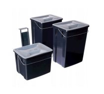 Atkritumu tvertņu komplekts Curver Biobox 2x10L+6L, pelēks (0808993840)