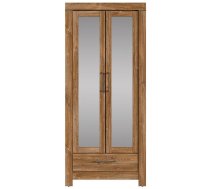 Drēbju Skapis Black Red White Gent, 88x40x200.5cm, Ozols (M244-REG2L1S/20/9-DAST)