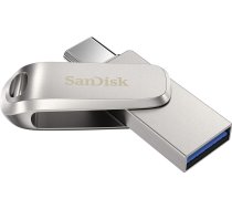 USB Zibatmiņa SanDisk Ultra Dual Drive Luxe Type-C/USB 3.1, 32GB, Sudraba (SDDDC4-032G-G46)