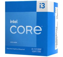 Procesors Intel Core i3 i3-13100F, 4.5GHz, Ar Dzesētāju (BX8071513100F)