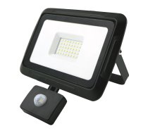 LED Prožektors Eurolight Bremen Ar Sensoru 30W, 4000K, 3000lm, Melns (FL-30W-PIR-B- 4N)