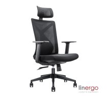 Biroja Krēsls Linergo Nero Ergo, 50x70x129cm, Melns (33-2127-MM)