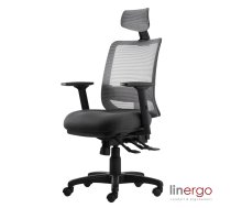 Biroja Krēsls Linergo Motto Ergo, 64x65x135cm, Melns (33-2130-MM)