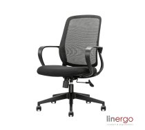 Biroja Krēsls Linergo Nord Ergo, 51x52x104cm, Melns (33-2132-MM)