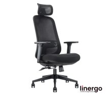 Biroja Krēsls Linergo Bjarg Ergo, 53x56x130cm, Melns (33-2134-MM)