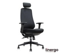 Biroja Krēsls Linergo Intrata Ergo, 50x54x134cm, Melns (33-2135-MM)