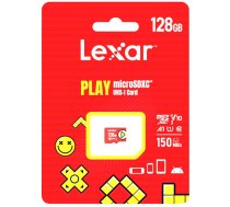 Atmiņas Karte Lexar LMSPLAY128G-BNNNG Micro SD 128GB, 150MB/s, Sarkana