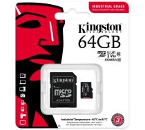 Atmiņas Karte Kingston SDCIT2/64GB Micro SD 64GB, 100MB/s, Ar SD Adapteri Melna