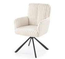 Virtuves Krēsls Halmar K572 68x62x93cm, Melns/Balts (V-CH-K/572-KR-KREMOWY)