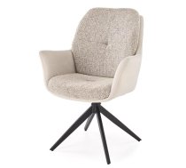 Virtuves Krēsls Halmar K591 65x73x94cm, Melns/Gaiši Pelēks (V-CH-K/591-KR-J.POPIELATY)