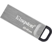 USB Zibatmiņa Kingston DataTraveler Kyson 3.2, 64GB, Nerūsējošā tērauda (DTKN/64GB)