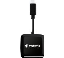 Ārējais Atmiņas Karšu Lasītājs Transcend TS-RDC3 USB-C, Melns