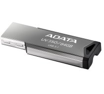 USB Zibatmiņa Adata UV350 3.2, 64GB, Sudraba (AUV350-64G-RBK)