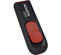 USB Zibatmiņa Adata C008 2.0, 8GB, Melna/Sarkana (AC008-8G-RKD)