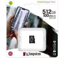 Atmiņas Karte Kingston SDCS2/512GBSP Micro SD 512GB, 100MB/s, Melna