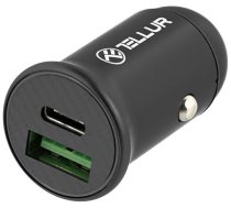 Auto Lādētājs Tellur TLL151251 USB + USB Type-C 3A, Melns