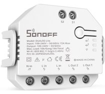 Divu kanālu WiFi relejs Sonoff DualR3 Lite ar jaudas mērīšanas funkciju White (6920075776966)