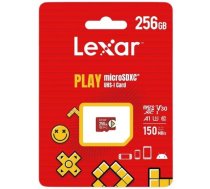 Atmiņas Karte Lexar LMSPLAY256G-BNNNG Micro SD 256GB, 150MB/s, Sarkana