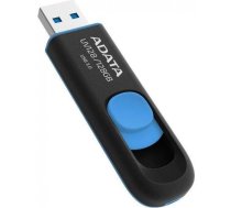 USB Zibatmiņa Adata UV128 3.2, 128GB, Melna/Zila (AUV128-128G-RBE)