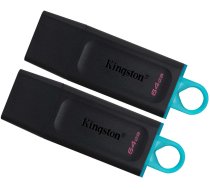 USB Zibatmiņa Kingston DataTraveler Exodia 3.1, 2x64GB, Melna (DTX/64GB-2P)