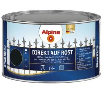 Krāsa Rūsas Dzelzs Un Tērauda Virsmām Alpina Direkt Auf Rost, Melna Spīdīga 0.3l (RAL 9005)