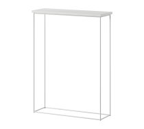Bāra Galds Adrk Sili, 20x60x80cm, Matēta Balts/Balts (CT-SIL-W-WM)