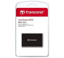 Ārējais Atmiņas Karšu Lasītājs Transcend TS-RDF9K2 USB-A, Melns
