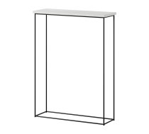 Bāra Galds Adrk Sili, 20x60x80cm, Matēta Balts/Melns (CT-SIL-B-WM)