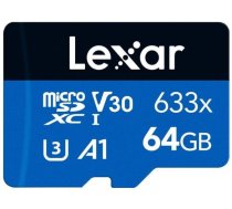 Atmiņas Karte Lexar LMS0633064G-BNNNG Micro SD 32GB, 100MB/s, Melna/Zila