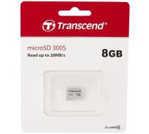 Atmiņas Karte Transcend TS8GUSD300S Micro SD 8GB, 20MB/s, Sudraba