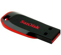 USB Zibatmiņa SanDisk Cruzer Blade 2.0, 16GB, Melna/Sarkana (SDCZ50-016G-B35)