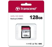 Atmiņas Karte Transcend TS128GSDC300S SD 128GB, 95MB/s, Melna/Sudraba