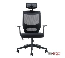 Biroja Krēsls Linergo Oslo ERGO, 60x57.5x128cm, Melns (33-2126-MM)