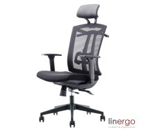 Biroja Krēsls Linergo Patrik ERGO, 49x50x128cm, Melns (33-2121-MM)