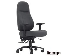 Biroja Krēsls Linergo Sonata XXL Ergo, 64x65x141cm, Melns (33-2133-MM)