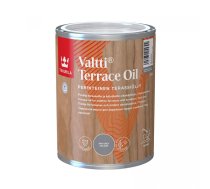 Tonēta Eļļa Tikkurila Valtti Terrace Oil uz šķīdinātāja bāzes mēbelēm un terasēm, pelēka 0.9L