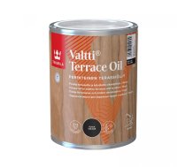 Tonēta Eļļa Tikkurila Valtti Terrace Oil uz šķīdinātāja bāzes mēbelēm un terasēm, melna 0.9L