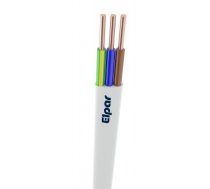 Plakanais instalācijas kabelis Elpar YDYp 3x2,5mm², balts, 100m (5901854412276)