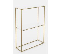 Bāra Galds Adrk Velo, 60x80x80cm, Balts/Zelts (CT-VEL-G-WS)