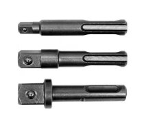 1/4" + 3/8" + 1/2" Dr. SDS+ muciņu adapteru komplekts 3gab.