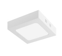 G-TECH LED gaismeklis FABRO, 6 W, 540 lm, 4000K, AC220-240V, IP40, virsmas montāžas, kvadrātveida, balts